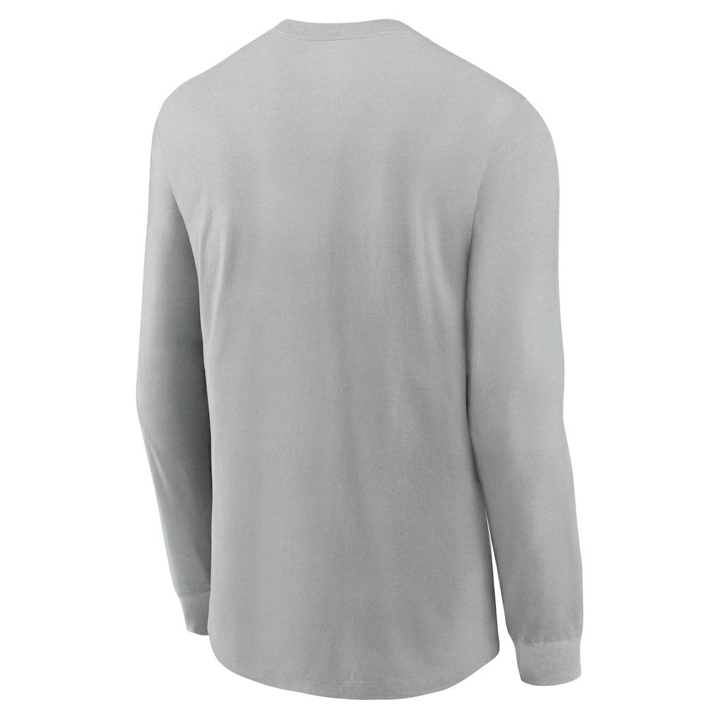Cleveland Browns Sideline Infograph Lock Up Performance Long Sleeve T-Shirt Silver