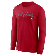 Tampa Bay Buccaneers Sideline Infograph Lock Up Performance Long Sleeve T-Shirt Red
