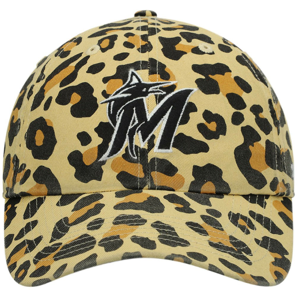 Miami Marlins '47 Women's Bagheera Cheetah Clean up Adjustable Hat - Tan Hats