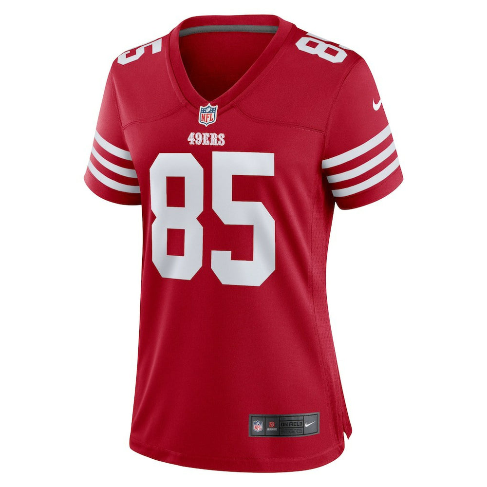 George Kittle San Francisco 49ers Women's Team Game Player Jersey Scarlet