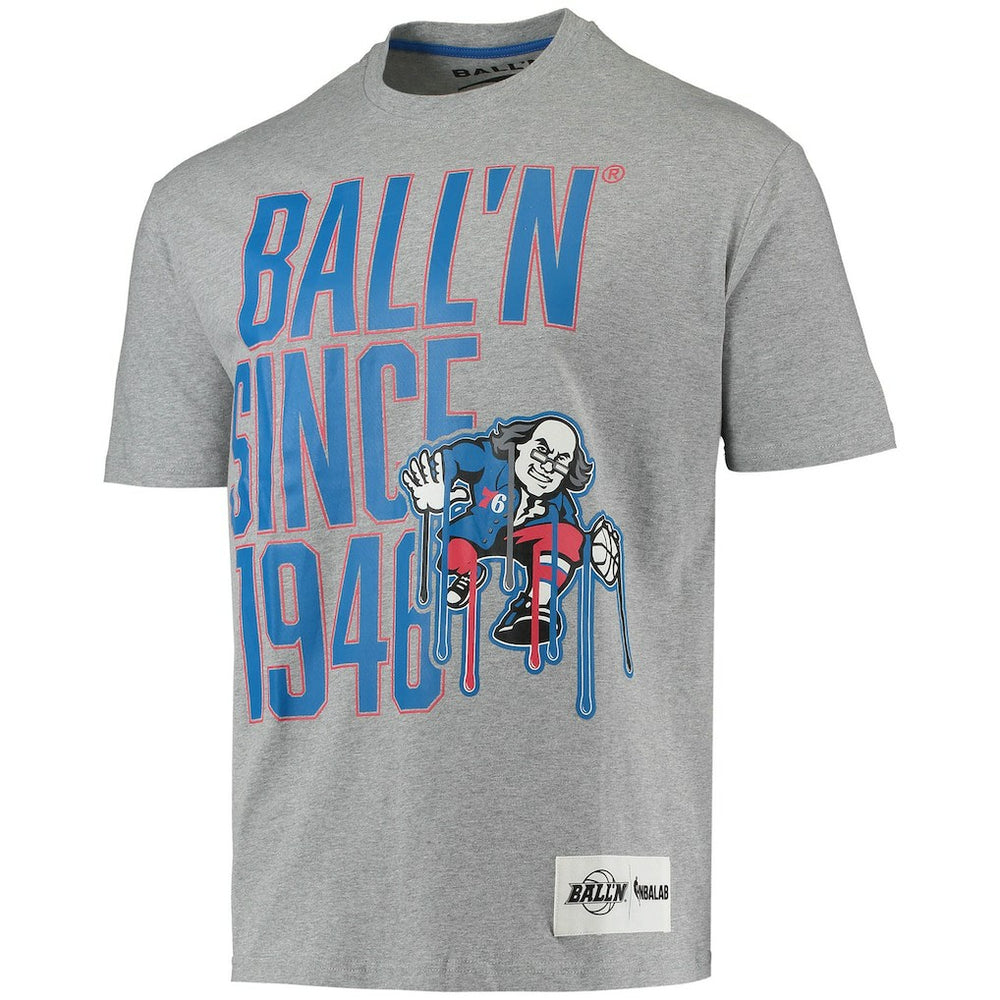 Philadelphia 76ers BALL'N Since 1946 T-Shirt Heathered Gray