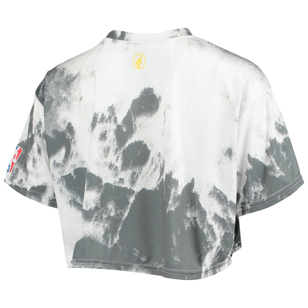 Los Angeles Lakers Women's Tie-Dye Crop Top & Shorts Set White/Black