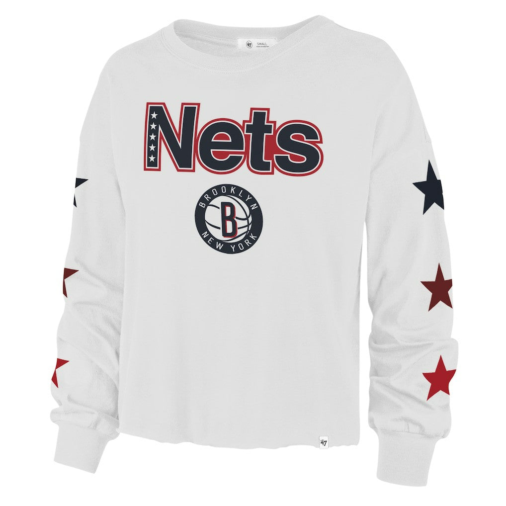 Brooklyn Nets '47 Women's 2021/22 City Edition Call Up Parkway Long Sleeve T-Shirt White