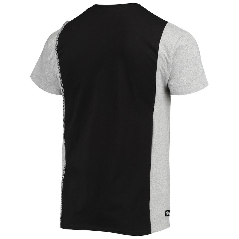 Los Angeles Chargers Refried Apparel Sustainable Split T-Shirt Black/Heathered Gray