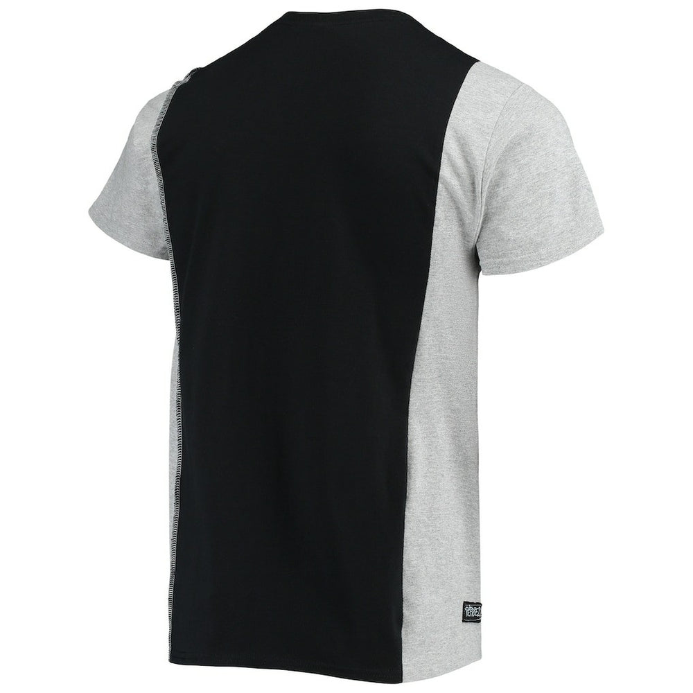 Los Angeles Rams Refried Apparel Sustainable Split T-Shirt Black/Heathered Gray