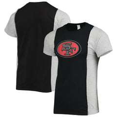 San Francisco 49ers Refried Apparel Sustainable Split T-Shirt Black/Heathered Gray