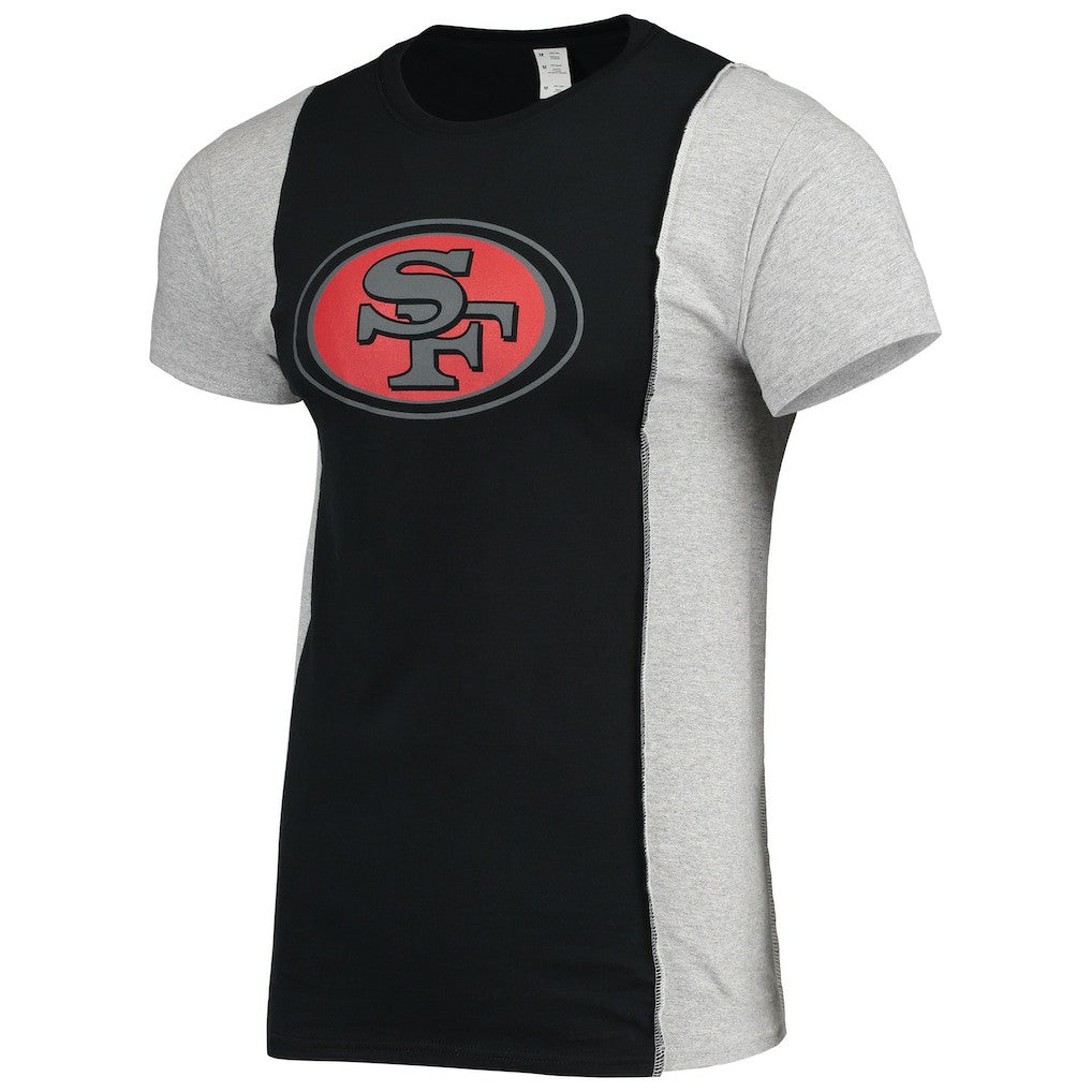 San Francisco 49ers Refried Apparel Sustainable Split T-Shirt Black/Heathered Gray
