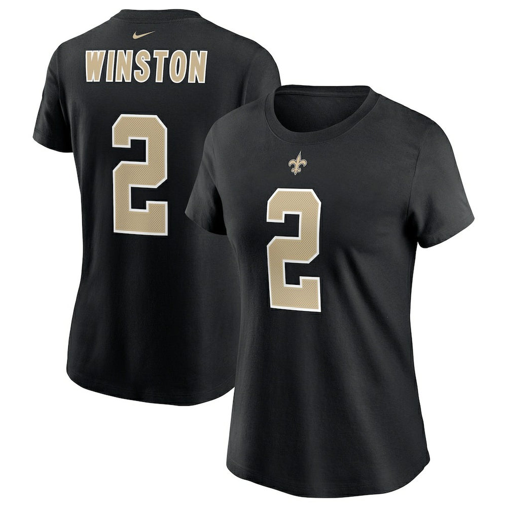 Jameis Winston New Orleans Saints Women's Name & Number T-Shirt Black