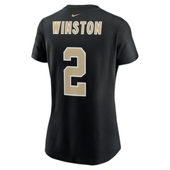 Jameis Winston New Orleans Saints Women's Name & Number T-Shirt Black