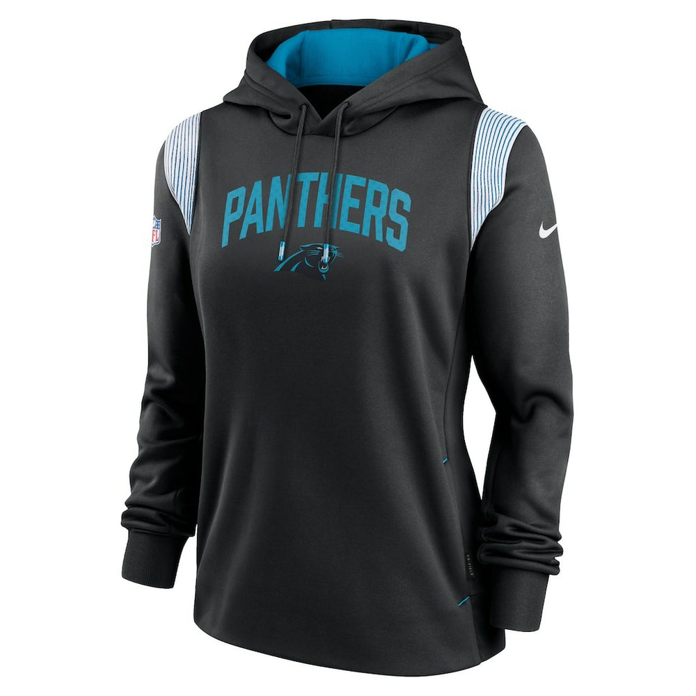 Carolina Panthers Women's Sideline Stack Performance Pullover Hoodie Black