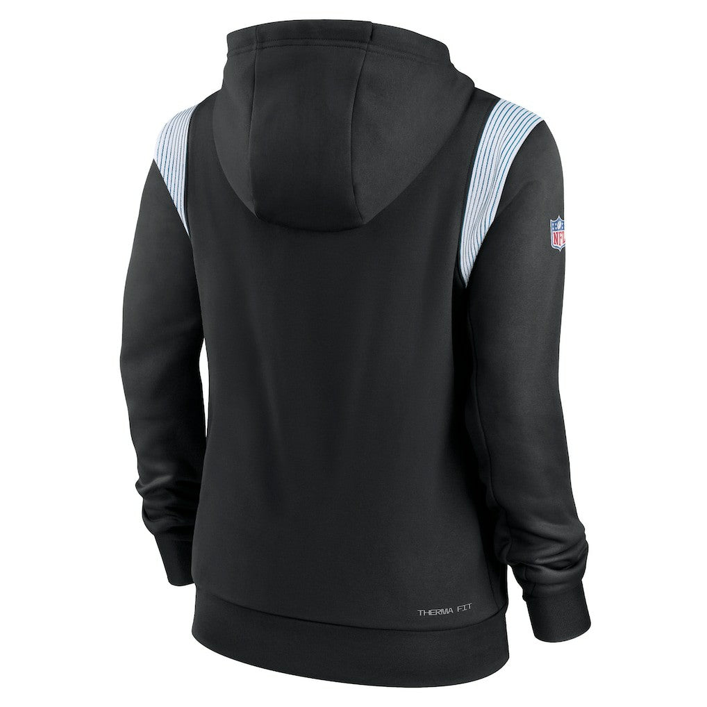 Carolina Panthers Women's Sideline Stack Performance Pullover Hoodie Black