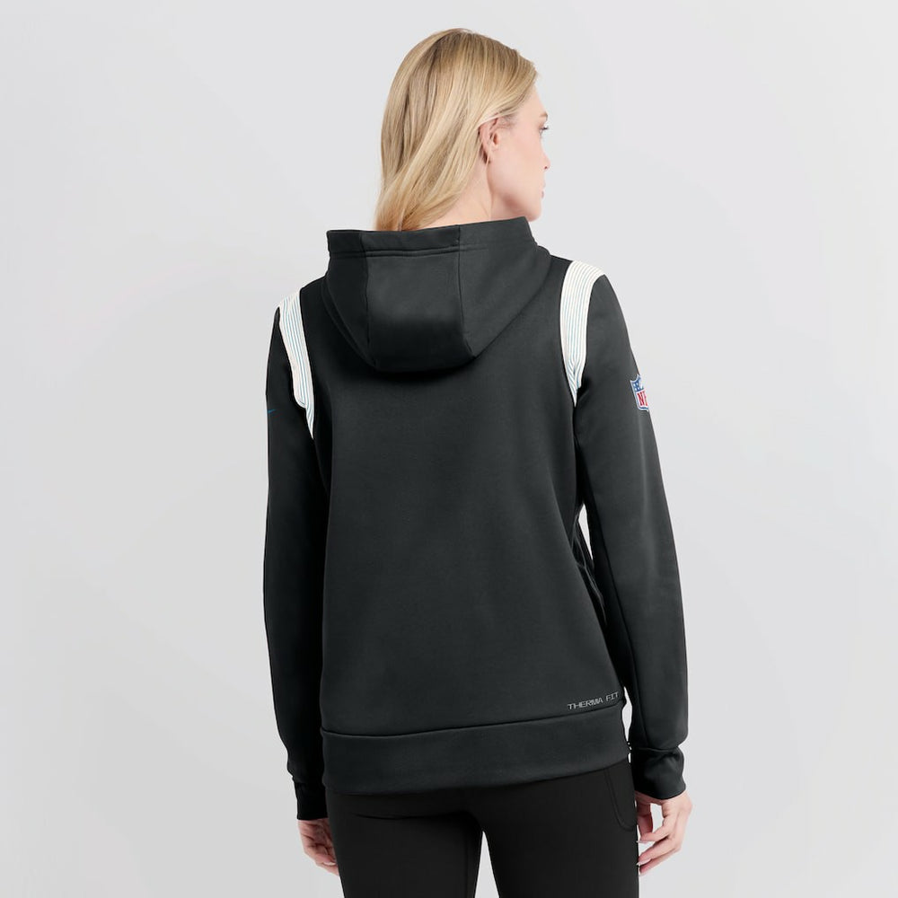 Carolina Panthers Women's Sideline Stack Performance Pullover Hoodie Black