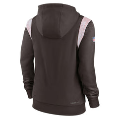 Cleveland Browns Women's Sideline Stack Performance Pullover Hoodie Brown