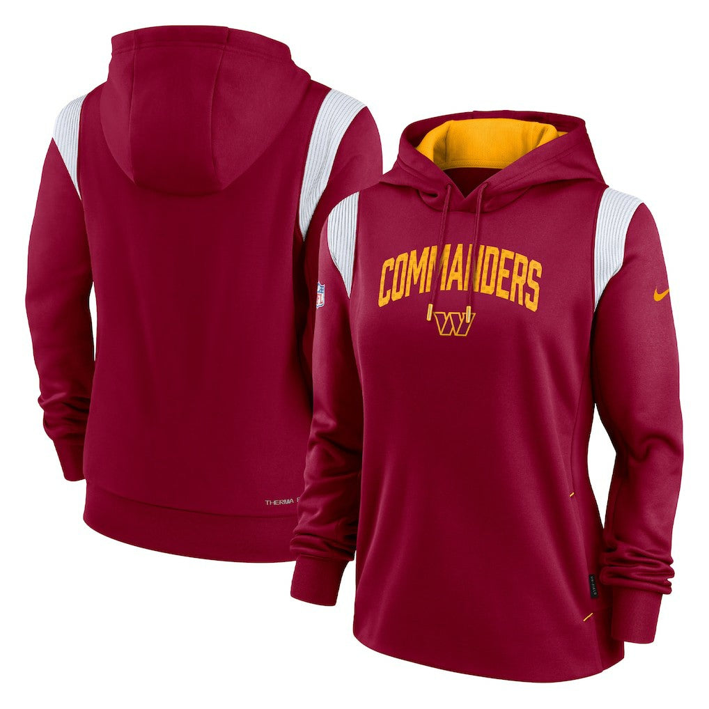Washington Commanders Women's Sideline Stack Performance Pullover Hoodie Burgundy