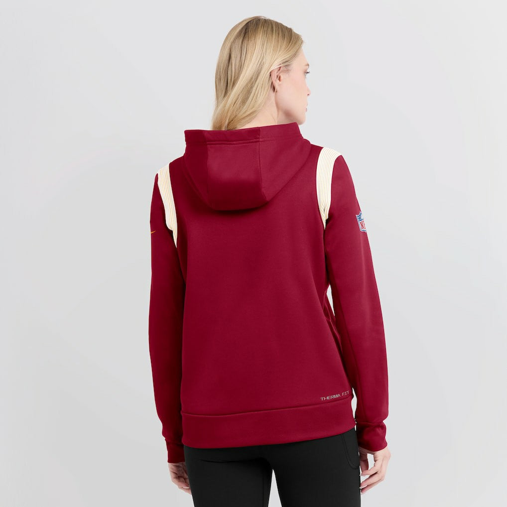Washington Commanders Women's Sideline Stack Performance Pullover Hoodie Burgundy