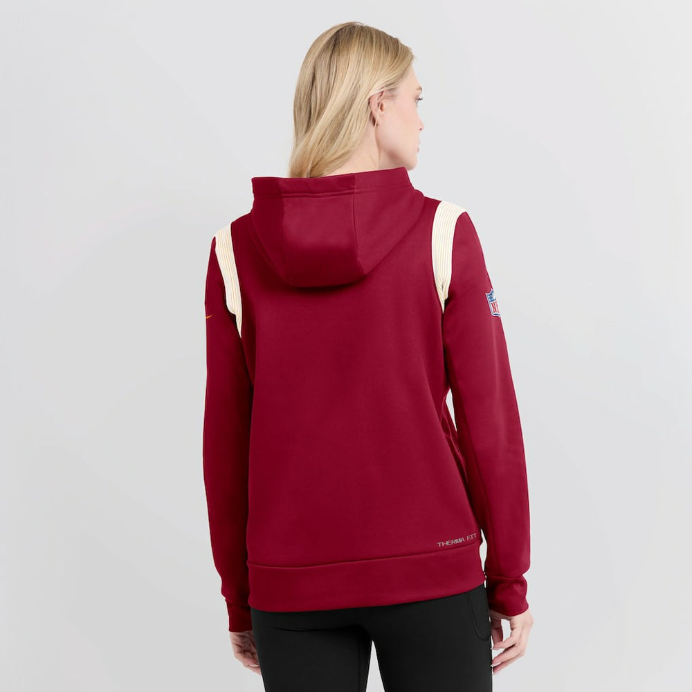 Washington Commanders Women's Sideline Stack Performance Pullover Hoodie Burgundy