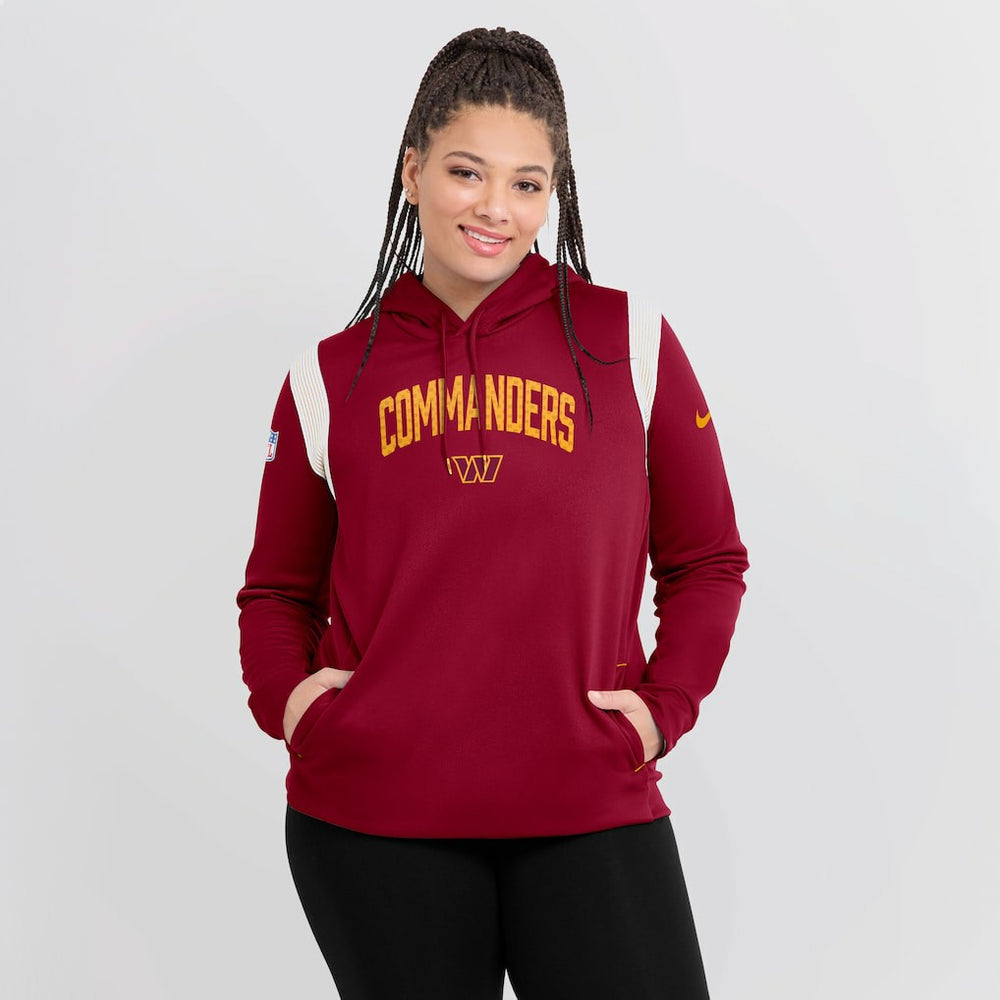 Washington Commanders Women's Sideline Stack Performance Pullover Hoodie Burgundy
