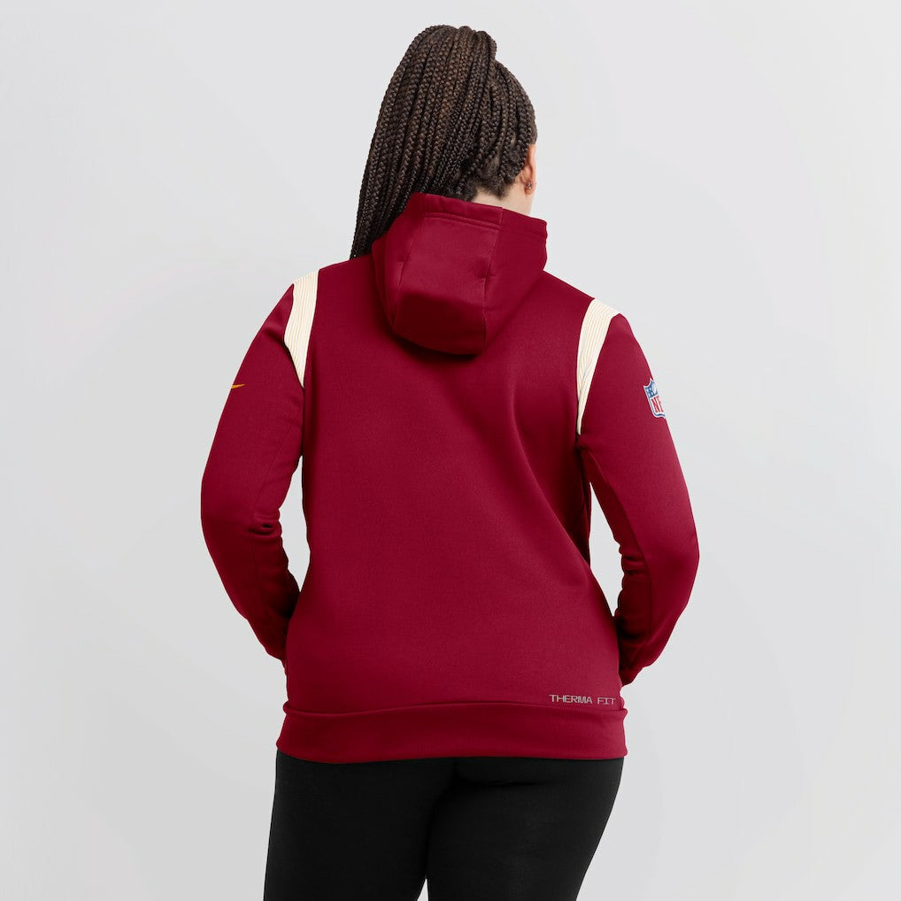 Washington Commanders Women's Sideline Stack Performance Pullover Hoodie Burgundy