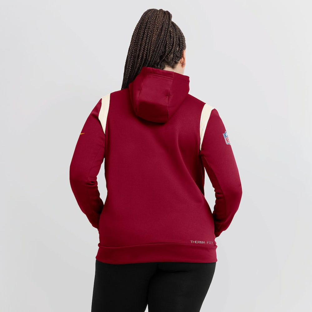 Washington Commanders Women's Sideline Stack Performance Pullover Hoodie Burgundy