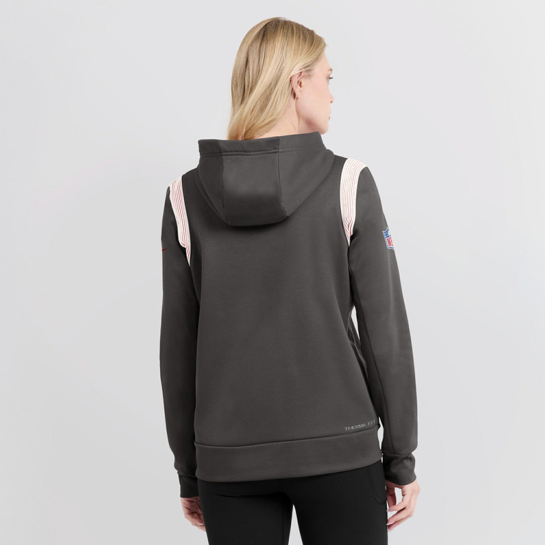 Tampa Bay Buccaneers Women's Sideline Stack Performance Pullover Hoodie Pewter