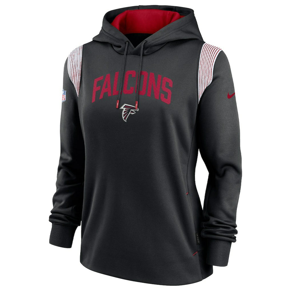 Atlanta Falcons Women's Sideline Stack Performance Pullover Hoodie Black