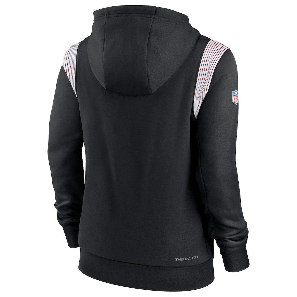 Atlanta Falcons Women's Sideline Stack Performance Pullover Hoodie Black