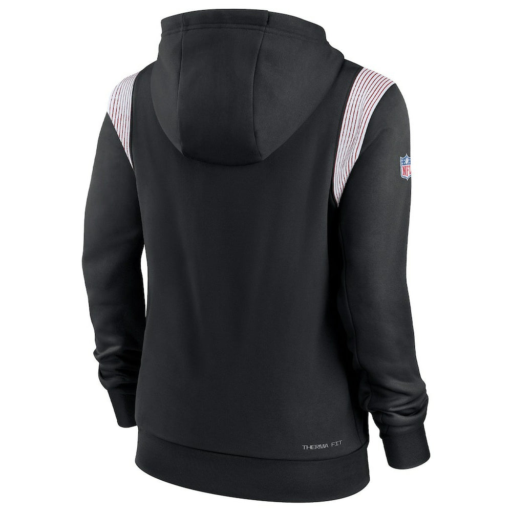 Atlanta Falcons Women's Sideline Stack Performance Pullover Hoodie Black