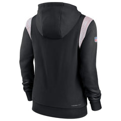 Atlanta Falcons Women's Sideline Stack Performance Pullover Hoodie Black