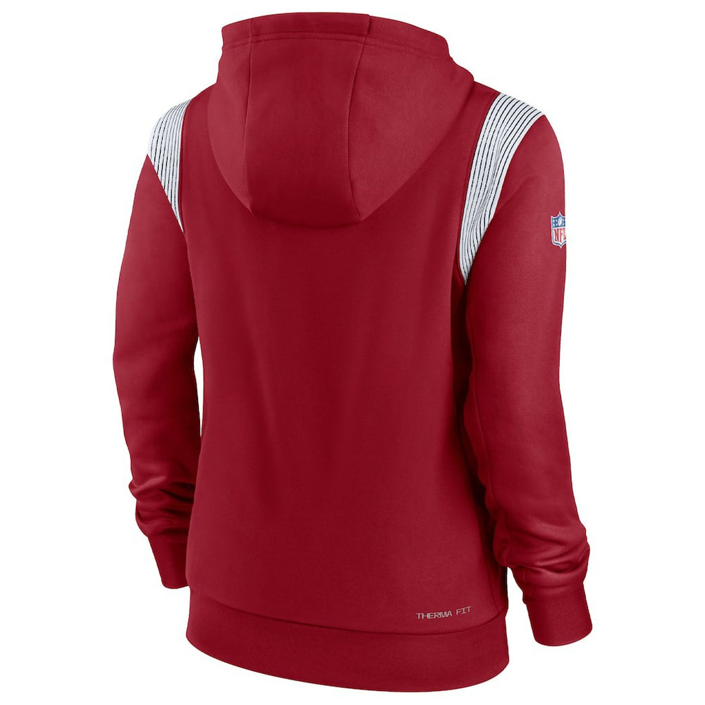 Arizona Cardinals Women's Sideline Stack Performance Pullover Hoodie Cardinal