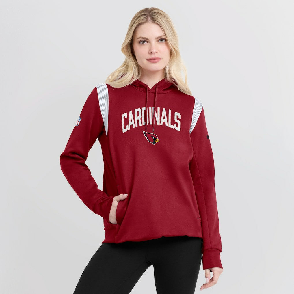 Arizona Cardinals Women's Sideline Stack Performance Pullover Hoodie Cardinal