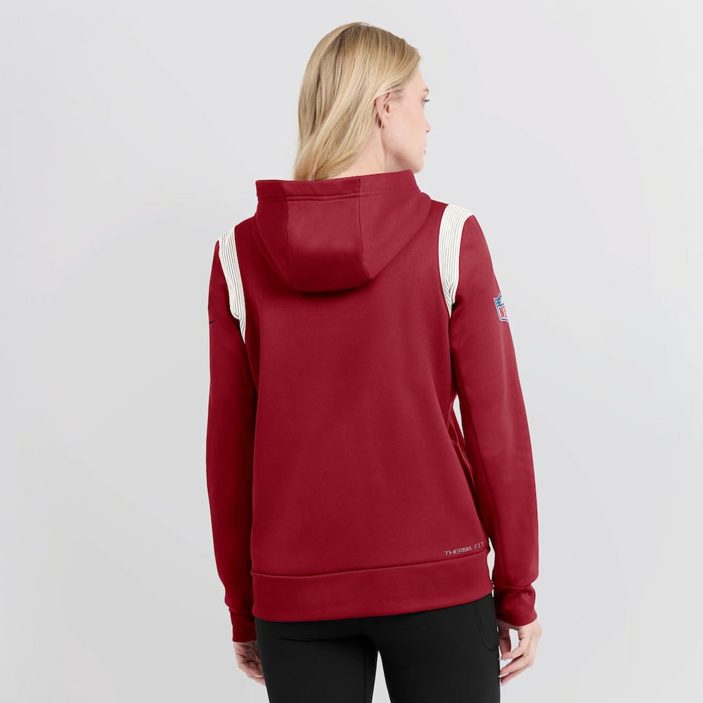 Arizona Cardinals Women's Sideline Stack Performance Pullover Hoodie Cardinal