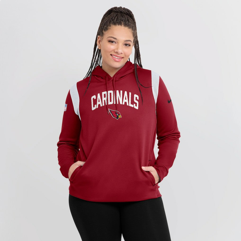 Arizona Cardinals Women's Sideline Stack Performance Pullover Hoodie Cardinal