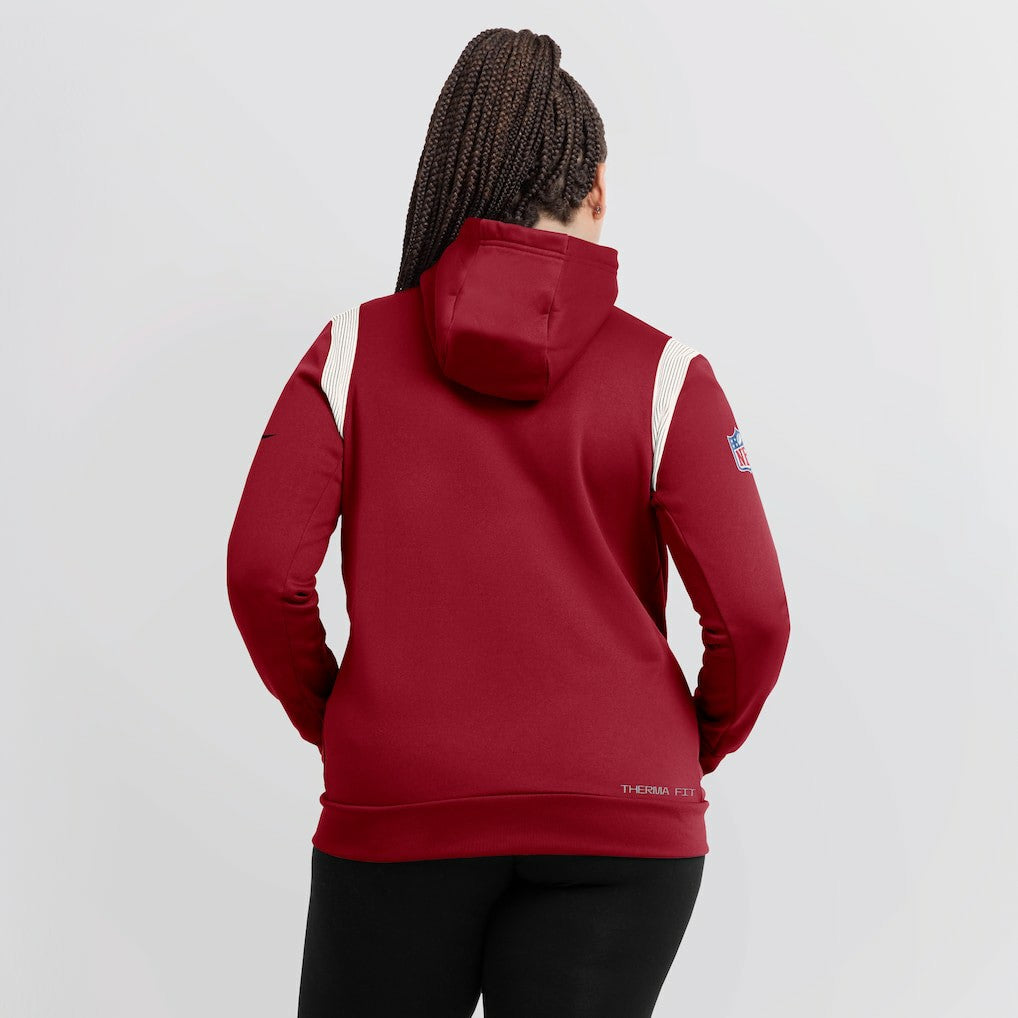 Arizona Cardinals Women's Sideline Stack Performance Pullover Hoodie Cardinal