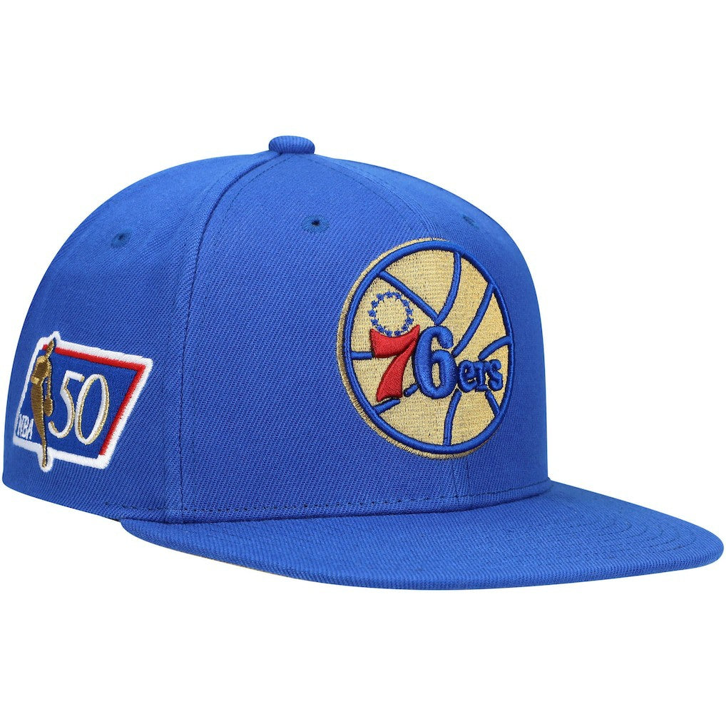 Philadelphia 76ers 50th Anniversary Snapback Hat Royal