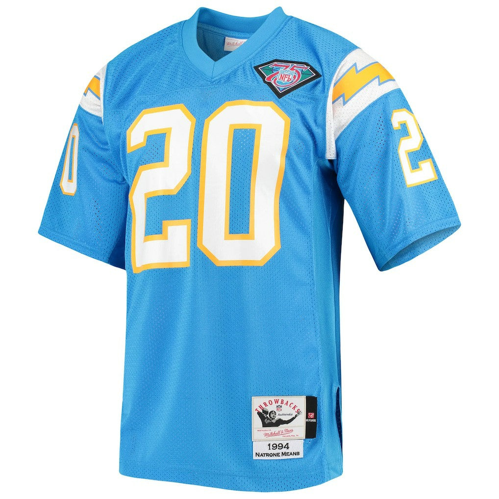 Natrone Means Los Angeles Chargers 1994 Authentic Throwback Retired Player Jersey Powder Blue