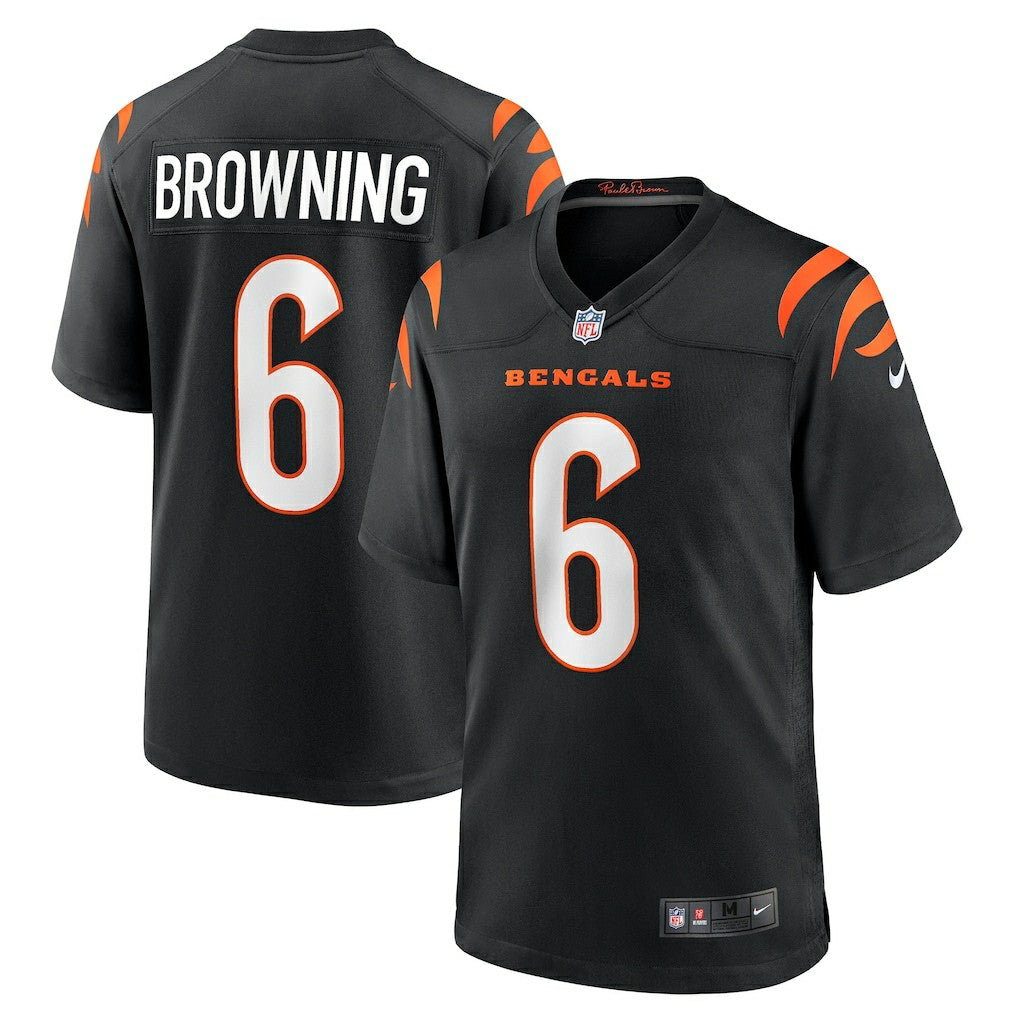 Jake Browning Cincinnati Bengals Game Jersey Black
