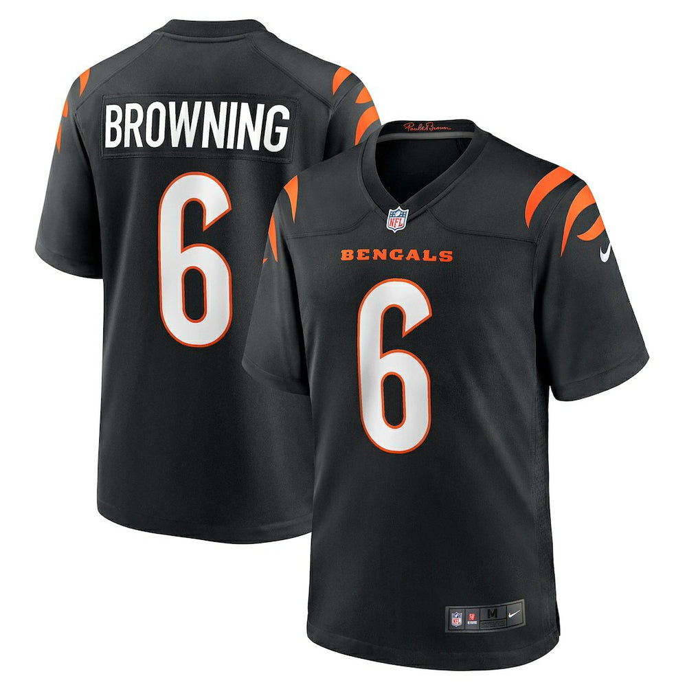 Jake Browning Cincinnati Bengals Game Jersey Black
