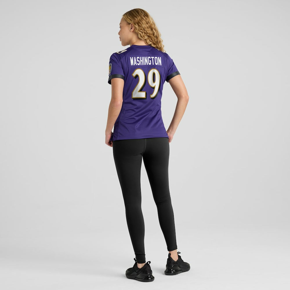 Ar'Darius Washington Baltimore Ravens Women's Player Game Jersey Purple