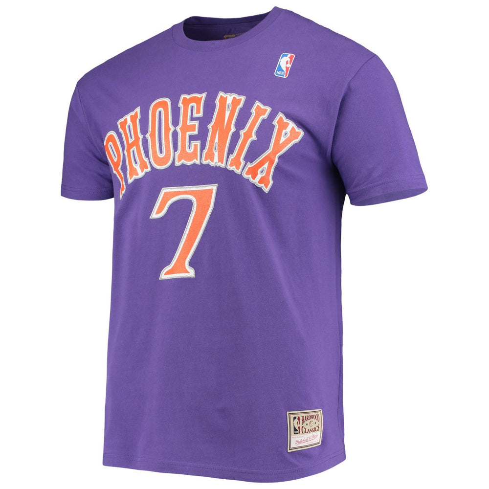 Kevin Johnson Phoenix Suns Hardwood Classics Stitch Name & Number T-Shirt Purple
