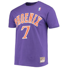 Kevin Johnson Phoenix Suns Hardwood Classics Stitch Name & Number T-Shirt Purple