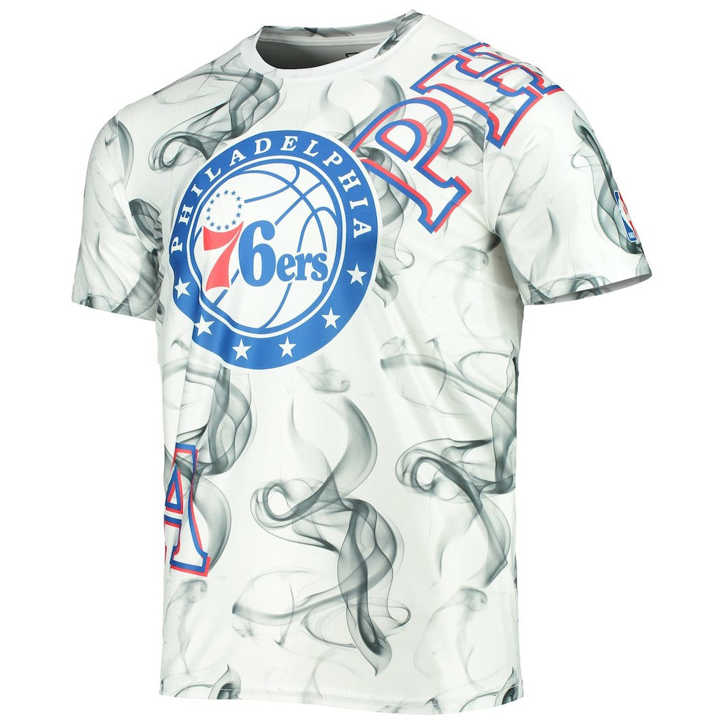 Philadelphia 76ers FISLL Asymmetric Bold Smoke T-Shirt White/Black