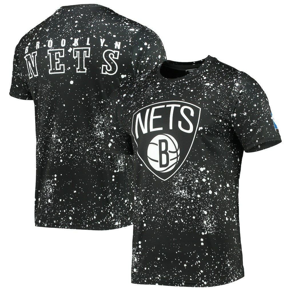 Brooklyn Nets FISLL Splatter Print T-Shirt Black