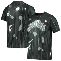 Brooklyn Nets FISLL Striped Splatter T-Shirt Black