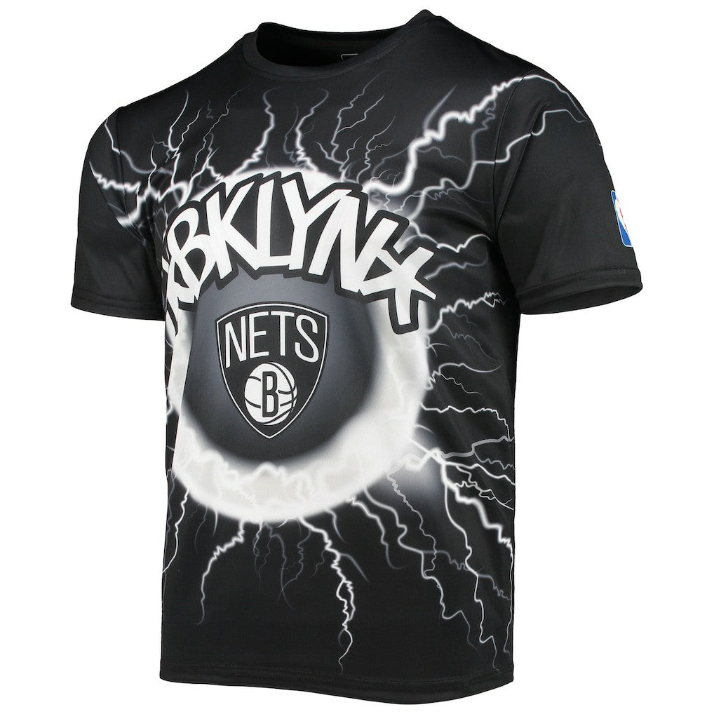 Brooklyn Nets FISLL Tornado Bolt T-Shirt Black