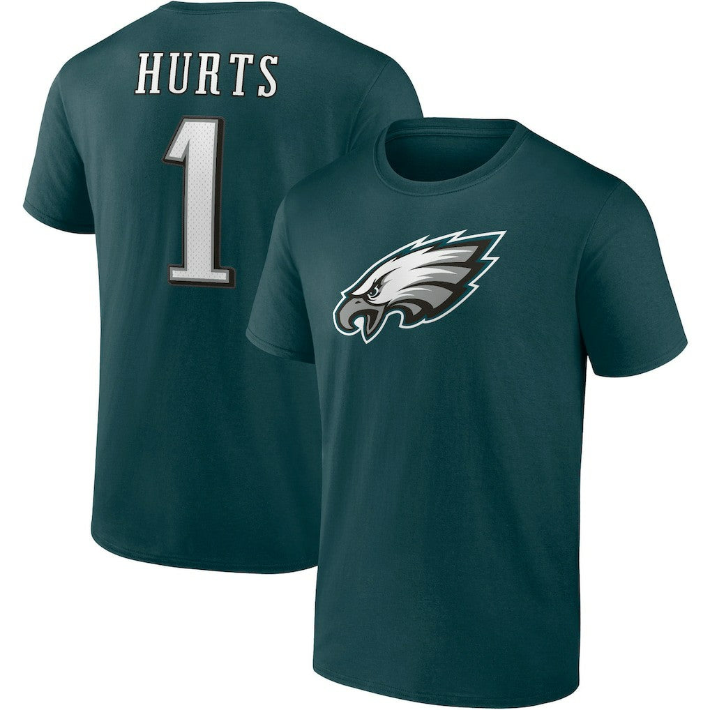 Jalen Hurts Philadelphia Eagles Player Icon T-Shirt Midnight Green