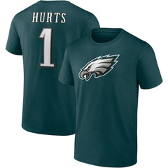 Jalen Hurts Philadelphia Eagles Player Icon T-Shirt Midnight Green
