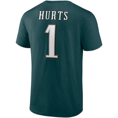 Jalen Hurts Philadelphia Eagles Player Icon T-Shirt Midnight Green