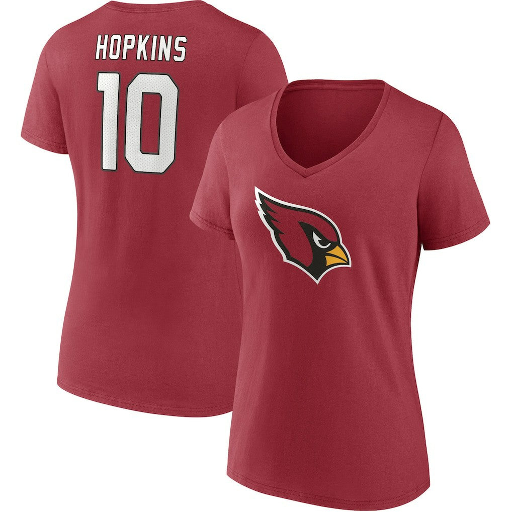 DeAndre Hopkins Arizona Cardinals Women's Player Icon Name & Number V-Neck T-Shirt Cardinal
