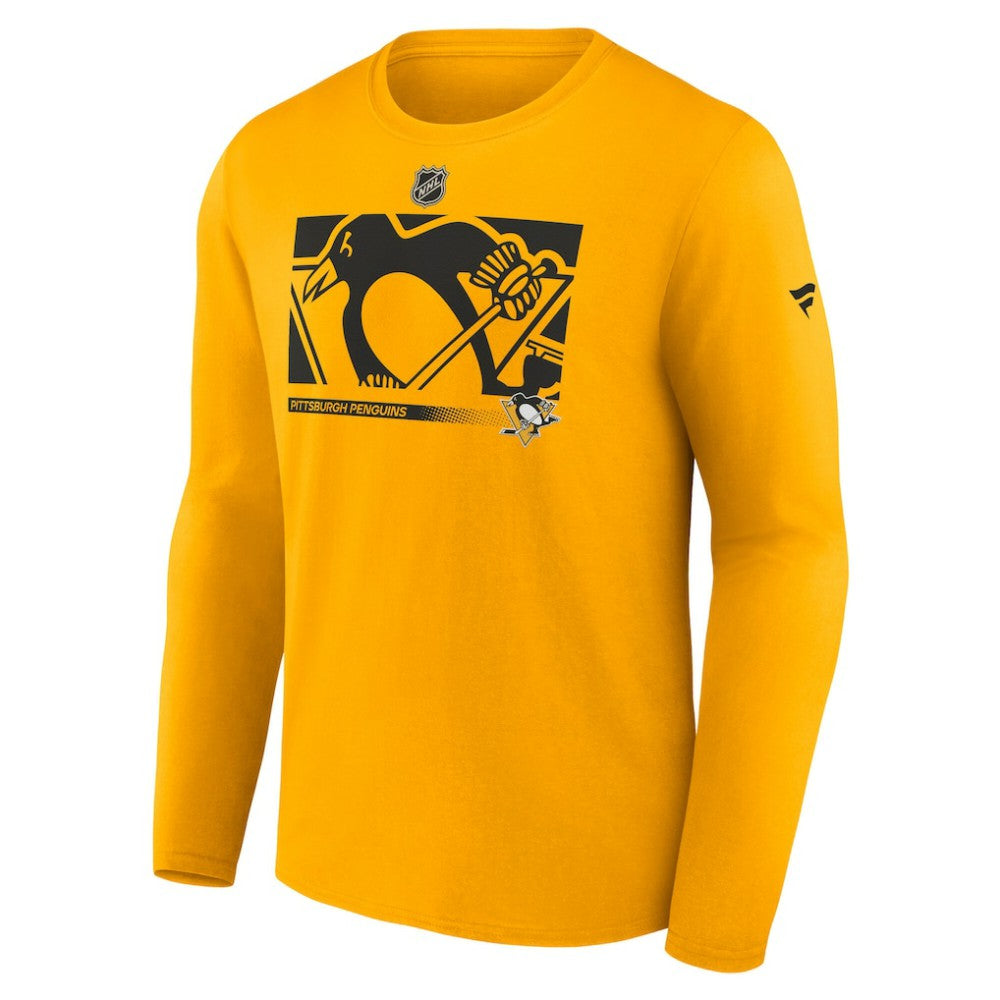 NHL Pittsburgh Penguins Fanatics Authentic Pro Core Collection Secondary Long Sleeve T-Shirt - Gold