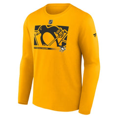 NHL Pittsburgh Penguins Fanatics Authentic Pro Core Collection Secondary Long Sleeve T-Shirt - Gold